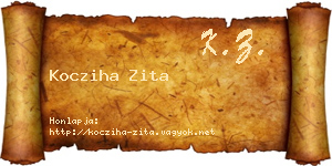 Kocziha Zita névjegykártya